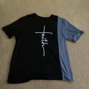 Faith Black and Gray Men's Shirt